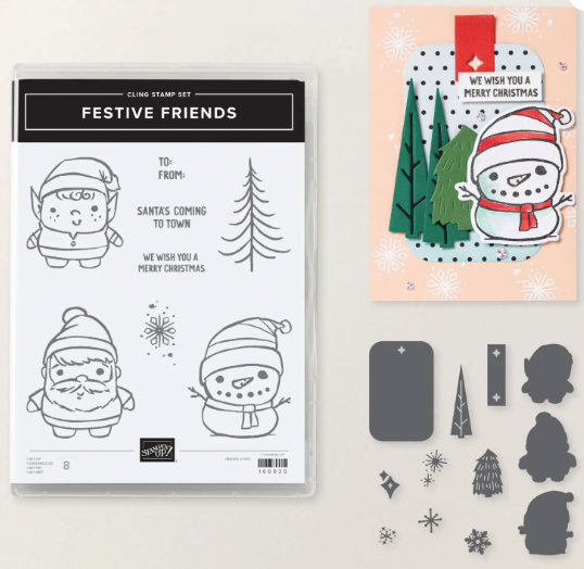 Coffee & Cards Class Packet – Festive Friends (December 5th)